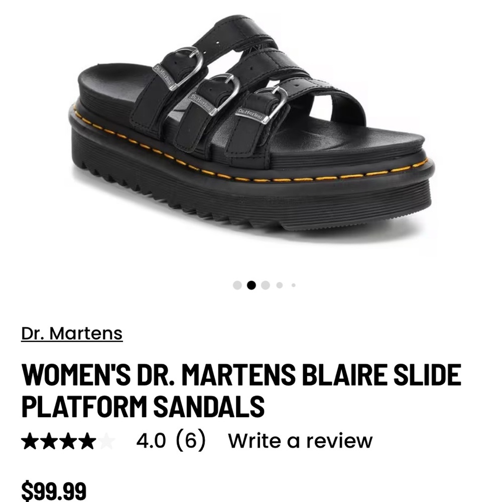 Dr. Martens Women's Black Blaire Platform Sandals (8.5)